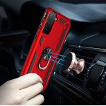 Wholesale Tech Armor Ring Stand Grip Case with Metal Plate for Samsung Galaxy S21 5G (Red)